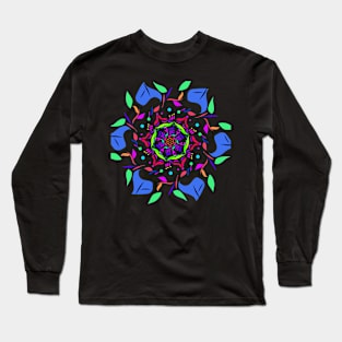 Mandala flowers pattern Long Sleeve T-Shirt